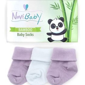 Novibaby Bambu Purpy 0-6 Ay 3'lü Yenidoğan Bebek Çorabı
