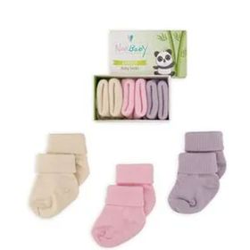 Novibaby Bambu Trendy 0-6 Ay 3'lü Yenidoğan Bebek Çorabı