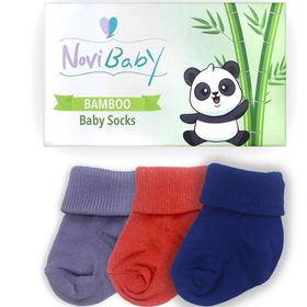 Novibaby Bambu Winter Mix 0-6 Ay 3'lü Yenidoğan Bebek Çorabı