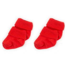 Novibaby Kırmızı 2'li Bambu Bebek Çorap