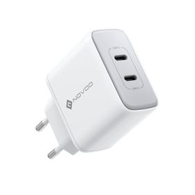 Novoo GaN 35 Watt 2 Portlu USB-C PD Beyaz Hızlı Şarj Cihazı