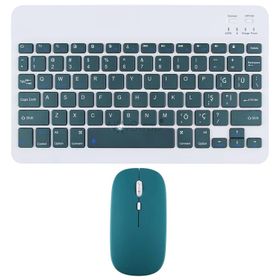Novstrap Apple iPad 7. 8. 9. Nesil 10.2 inç Uyumlu Koyu Yeşil Bluetooth Klavye-Mouse