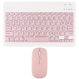 Novstrap Huawei Matepad Pro/11/12X/11.5/Air/SE T5/T8/T10 Uyumlu Pembe Bluetooth Klavye-Mouse
