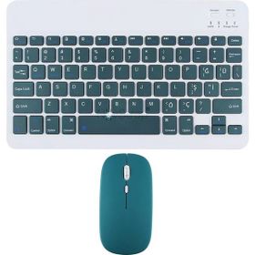Novstrap iPad Air 11 inç Pro 11 M3/M2 Çip 2025-2024 Uyumlu Haki Bluetooth Klavye-Mouse