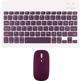 Novstrap Samsung Galaxy Tab S10 S9 S8 S7 FE Plus Ultra Lite Uyumlu Mürdüm Bluetooth Klavye-Mouse
