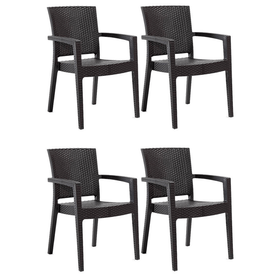 Novussi Paris Rattan Kahverengi 4 AdetSandalye