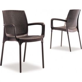 Novussi R008 Sunset 4 Adet Beyaz Rattan Sandalye Takımı