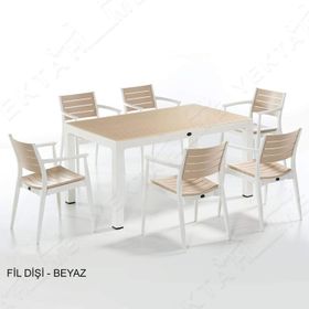 Novussi RG3 Regnum 6'lı Bahçe Takımı Camlı Masa Koltuk Seti