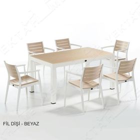Novussi RG3 Regnum 6'lı Bahçe Takımı Camlı Masa Koltuk Seti