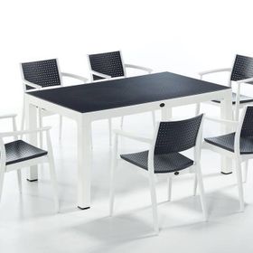 Novussi SG3 Seginus 6'lı Bahçe Takımı Camlı Masa Koltuk Seti