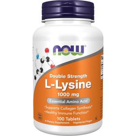 Now Double Strength L-Lysine 1000 mg 100 Tablet Amino Asit