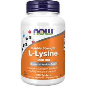 Now Double Strength L-Lysine 1000 mg 100 Tablet Amino Asit
