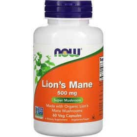 Now Foods Lion's Mane 500 mg 60 Kapsül