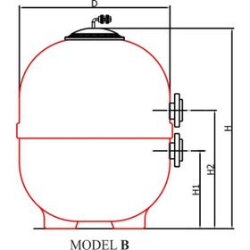 Nozbart 1600 mm Polyester Havuz Kum Filtresi