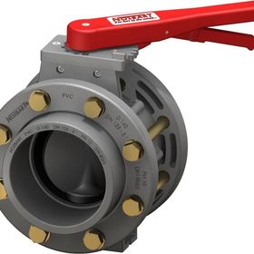 Nozbart Pvc Yüksek Mukavemetli Flanş Kole ve Cıvatalı 200 mm Kelebek Vana