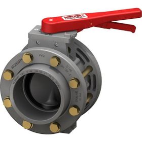 Nozbart Pvc Yüksek Mukavemetli Flanş Kole ve Cıvatalı 75 mm Kelebek Vana