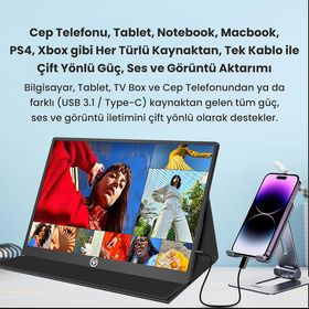 Npo NPM6 14 inç 60Hz 5ms IPS Taşınabilir Monitör