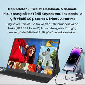 Npo NPM6T 15.6 inç 60Hz 5ms Dokunmatik Taşınabilir Monitör