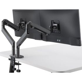 Npo Std7080g 10-27 Çift Kol Koyu Gri Amortisörlü Vesa Monitör Tutucu