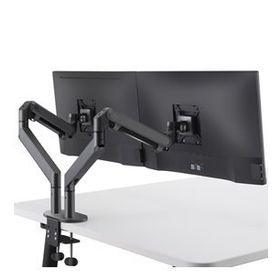 Npo Std7080g 10-27 Çift Kol Koyu Gri Amortisörlü Vesa Monitör Tutucu
