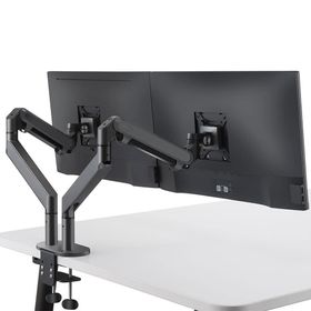 Npo Std7080g 10-27 Çift Kol Koyu Gri Amortisörlü Vesa Monitör Tutucu