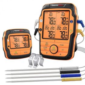 Npo Thermopro TP27C Alarmlı Işıklı Kablosuz 150 m Menzilli Profesyonel Fırın Termometresi