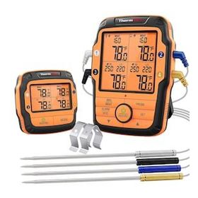 Npo Thermopro TP27C Alarmlı Işıklı Kablosuz 150 m Menzilli Profesyonel Fırın Termometresi