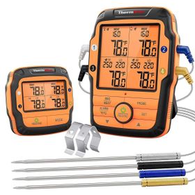 Npo Thermopro TP27C Alarmlı Işıklı Kablosuz 150 m Menzilli Profesyonel Fırın Termometresi