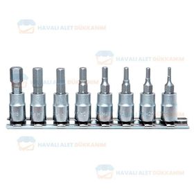 NT Tools NCSET14AL S2 Allen CRV 8 Parça 1/4 inç Lokma Seti