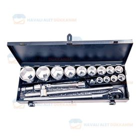 NT Tools NCSET34 Altı Köşe CRV 19 Parça 3/4 inç Lokma Seti