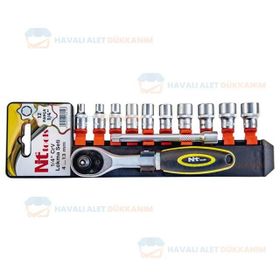 NT Tools NCSET61 Altı Köşe CRV 12 Parça 1/4 inç Lokma Seti