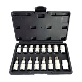 NT Tools NCSET83 CRV 16 Parça 1/2 inç Torx ve E Tipi Torx Lokma Seti