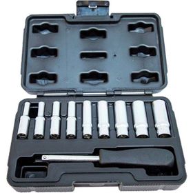 NT Tools NCSETU14 Altı Köşe Uzun CRV 11 Parça 1/4 inç Lokma Seti