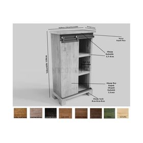 Ntconcept 60 CM Maes Masif Ağaç Dolap