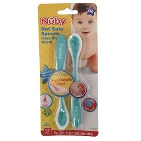 Nuby 5277 Turkuaz Yumuşak Kenarlı Isıya Duyarlı Mama Kaşığı