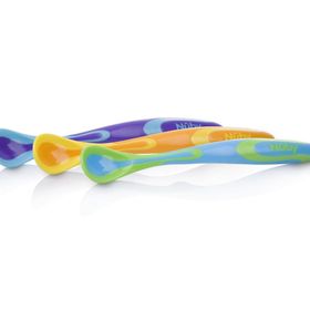 Nuby Neşeli 5383 Sarı-Yeşil-Mavi 3'lü Mama Kaşıkları