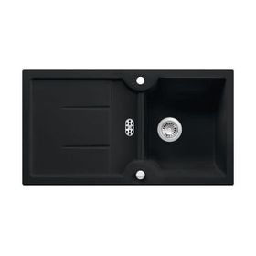 Nuevo Sonas 5 S 91.5x50 cm Sol Damlalıklı Siyah Eviye