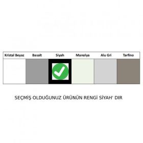 Nuevo Sonic 500 U Siyah Seramik Eviye