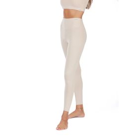 Nui Yoga Diya Bej Organik Pamuklu Yüksek Bel Uzun Tayt