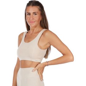 Nui Yoga Hori Bej Organik Pamuk Spor Sütyeni