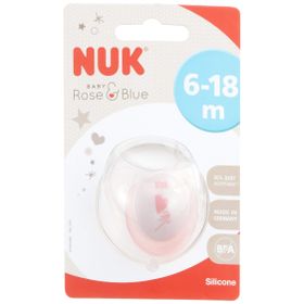 Nuk 6-18 Ay Baby Rose Silikon Damaklı Emzik Pembe