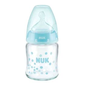 Nuk First Choice Plus Mavi 120 ml Cam Biberon