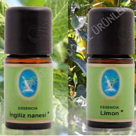 Nuka 10 ml Organik İngiliz Nanesi -10 ml Organik Limon Yağı