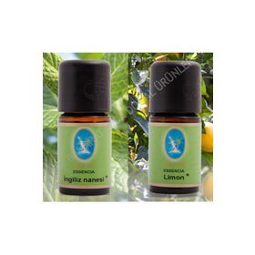 Nuka 10 ml Organik İngiliz Nanesi -10 ml Organik Limon Yağı