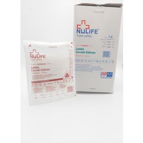 Nulife Steril Pudrasız No:7,0 Tekli Paket 50 Çift Cerrahi Eldiven