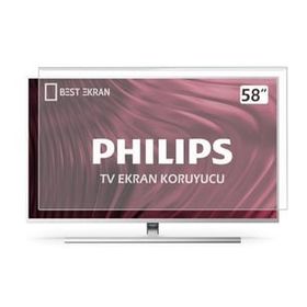 Nunamax Philips TVEK358PUS7304 58PUS7304 Kırılmaz Uyumlu TV Ekran Koruyucu