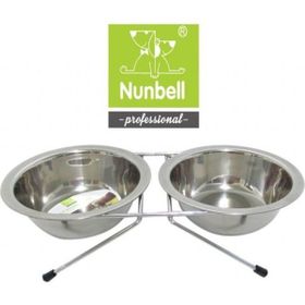 Nunbell Çelik İkili Tel Ayaklı 17 cm Mama Kabı