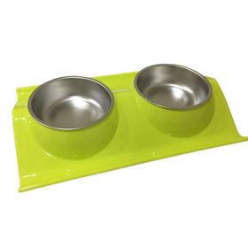 Nunbell İkili Melamin Çelik Mama Kabı