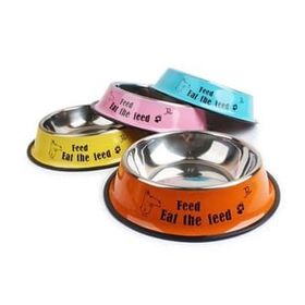 Nunbell Renkli 26 cm Çelik Mama Kabı