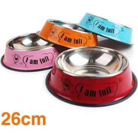 Nunbell Renkli 26 cm Çelik Mama Kabı